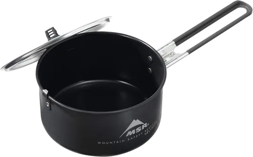 Vista 4 de MSR 1,3 litros antiadherente de cerámica recubierto solo camping cocina olla negro