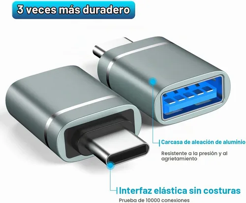 Vista 6 de Adaptador USB C a USB, paquete de 3 adaptadores USB C macho a USB 3.0 hembra Compatibilidad para iMac 2021 para iPad Pro 2021 para MacBook Pro 2020