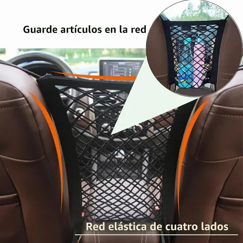 Vista 4 de Red de carga mejorada para almacenamiento de cascos de motocicleta, red elástica de doble capa de alta elasticidad de 11 x 9.8 pulgadas
