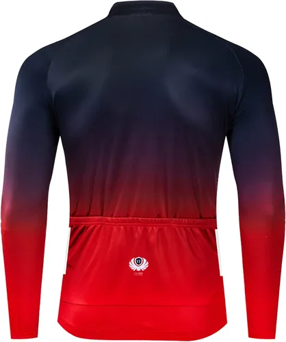 Vista 3 de Camisas de ciclismo de manga larga con bolsillos reflectantes cremallera completa MTB bicicleta desgaste