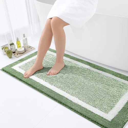 Vista 77 de OLANLY Alfombras de baño 24x16, tapetes de baño extra suaves y absorbentes de microfibra, antideslizantes, lavables a máquina, secan rápido