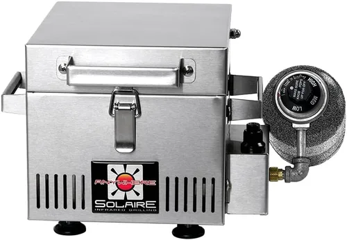Vista 2 de Solaire SOL-IR8A Anywhere Mini Parrilla de gas propano infrarrojo personal, acero inoxidable