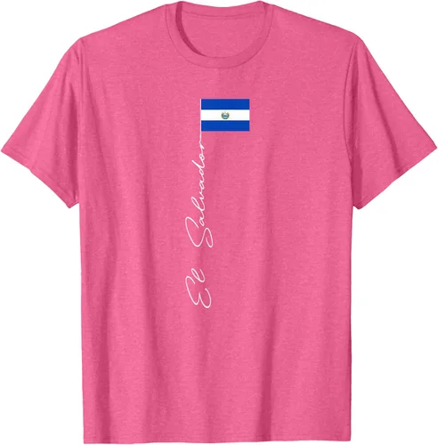Vista 30 de Camiseta patriótica con bandera de El Salvador, Negro