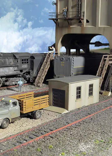 Vista 4 de Walthers Cornerstone Serie Kit Escala HO Modern Coaling Tower Gris, 8