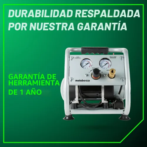 Vista 16 de Metabo HPT Compresor de aire silencioso, compresor de aire portátil sin aceite de 1 galón, funcionamiento ultrasilencioso a 59 dB, acoplador rápido
