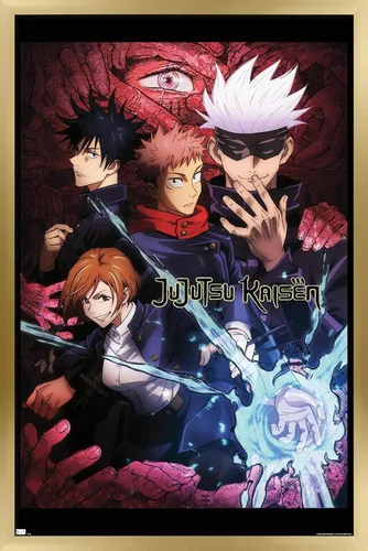 Vista 12 de Jujutsu Kaisen - Póster de pared inglés de una hoja, 34 pulgadas de largo x 22.4 pulgadas de ancho, versión sin marco