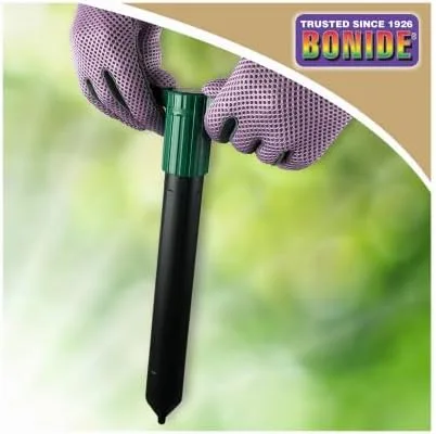 Vista 4 de Bonide Molemax Estaca Repelente de Animales para Tuzas y Topos, Funciona con Pilas, Repelente Humanitario