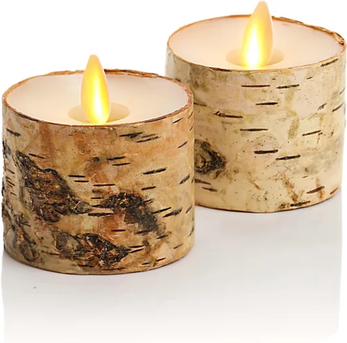 Vista 7 de Luminara Moving Flame - Velas LED de cera real sin llama (1.7 x 2.2 pulgadas), sin perfume, con control remoto de cera real, sin llama, funciona