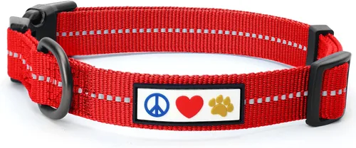 Vista 27 de Collar de entrenamiento reflectante para perros, de la marca Pawtitas, Negro