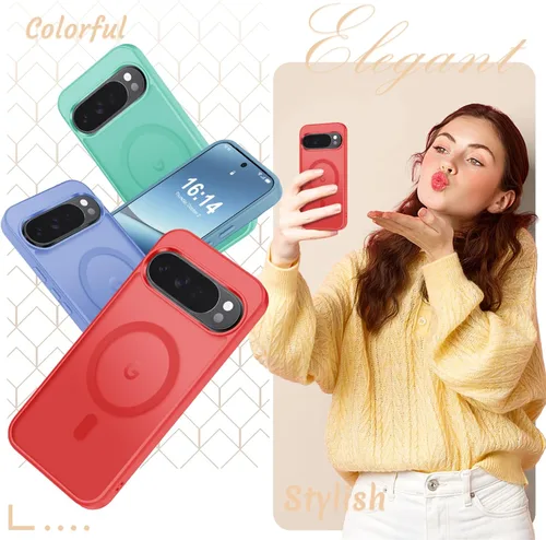 Vista 199 de Funda para Google Pixel 10 Pro XL, cubierta magnética mate, color negro Fit for MagSafe, Screen Protector included, Shockproof Military Grade