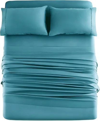 Vista 19 de Mohap Juego de sábanas de 3 piezas, microfibra cepillada de 1800 hilos - Ropa de cama lujosa, suave y transpirable para todas las estaciones