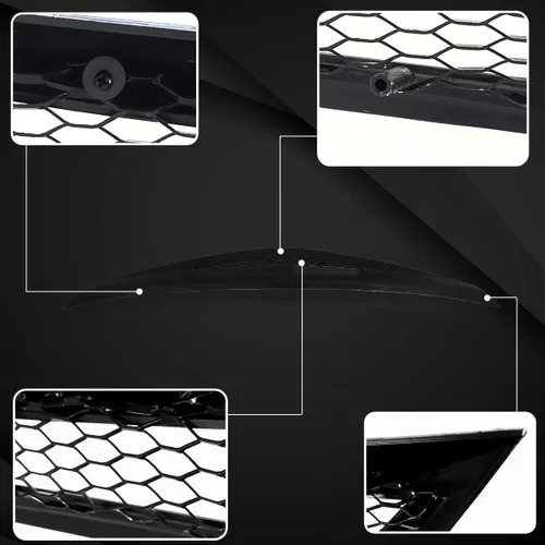 Vista 3 de Rejilla Autozensation para Honda Civic 2006-2008 Negro Izquierdo+Derecha
