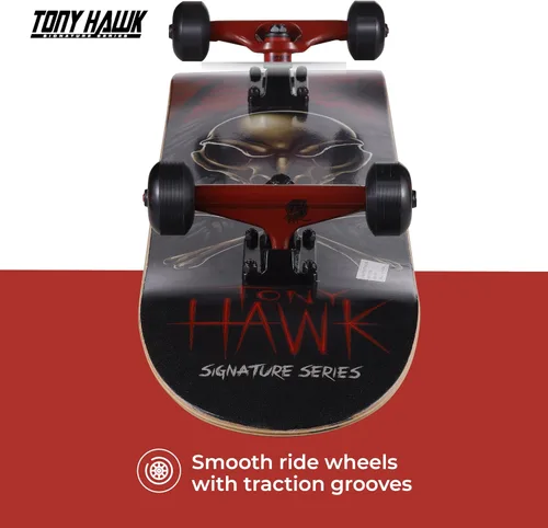 Vista 3 de Tony Hawk - 31-Inch Signature Series 4 Skateboard, 9-Ply Maple Deck Crossbones