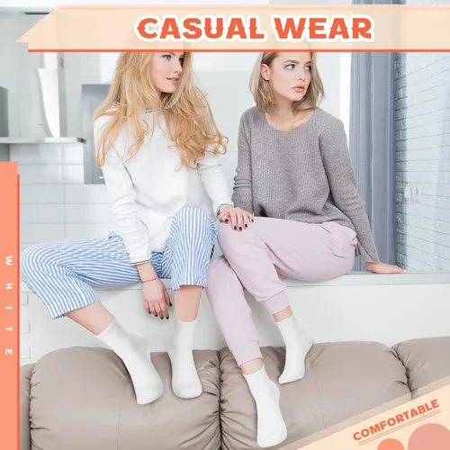 Vista 5 de Tigeen 72 pares de calcetines de tobillo deportivos a granel para adultos, unisex, calcetines de algodón, calcetines casuales para hombres y mujeres