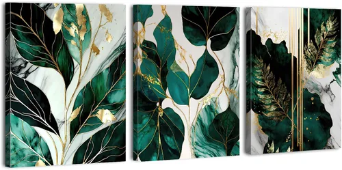 Vista 23 de AIYISU 3 piezas de arte de pared de cocina con copas de vino para decoración de pared del comedor Cuadros de copas de vino en teja, gris y oro