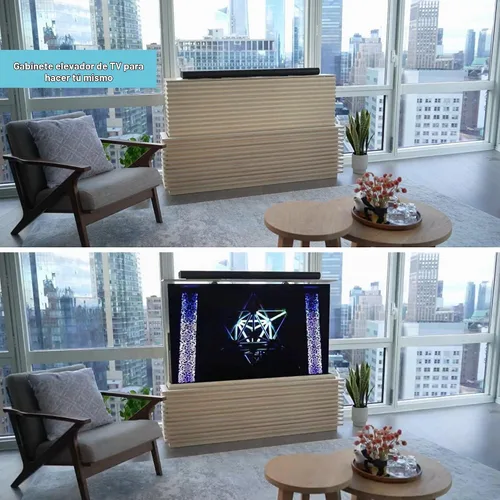 Vista 8 de Progressive Automations - Elevador de TV oculto motorizado - 25.4" Stroke Soporte de TV de altura ajustable automático vertical para pantalla