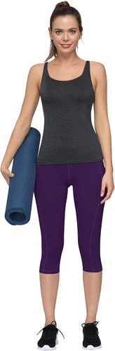 Vista 4 de Fengbay Pantalones de yoga de cintura alta, pantalones de yoga con bolsillo, control de abdomen, entrenamiento, correr, leggings de yoga elásticos