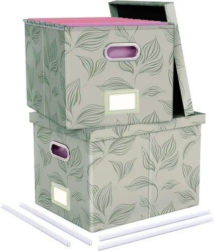 Vista 42 de Oterri Organizador de Archivos, Caja de Archivos, Gabinete de Archivos para Almacenamiento de Carpetas de Archivos Tamaño Carta, Organizador