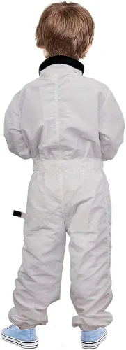 Vista 3 de Lulu Home Disfraz de astronauta para niños de Halloween con casco espacial S M L XL adolescente