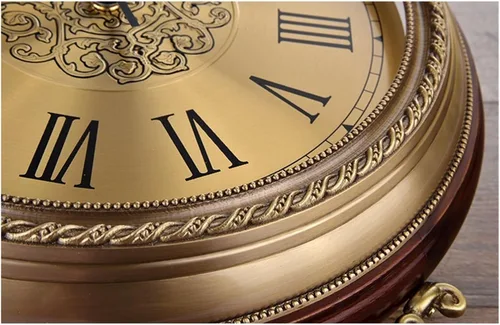 Vista 6 de Wall Clock Double Sided Clock Double Sided Quartz Wall Clock Simple Copper Art Wall Clock Creative Reloj Pared Decorativo Home Decoration-Style2-20