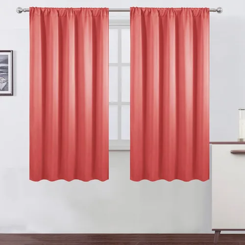 Vista 107 de LEMOMO Cortinas opacas de 42 x 54 pulgadas, juego de 2 paneles de cortinas con aislamiento térmico para oscurecer la habitación