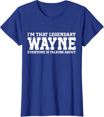 Vista 41 de Wayne Personal Name Funny Wayne Camiseta, Negro