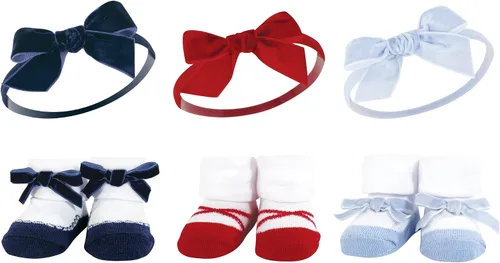 Vista 11 de Hudson Baby Conjunto de regalo de diadema y calcetines para niña
