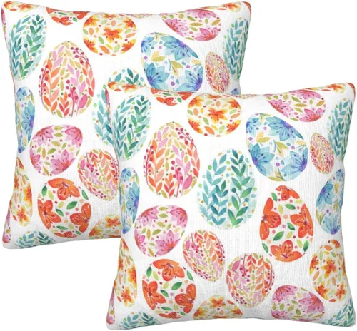 Vista 15 de Juego de 2 fundas de almohada decorativas con diseño de campanas de árbol de Navidad de 16 x 16 pulgadas, fundas de almohada decorativas