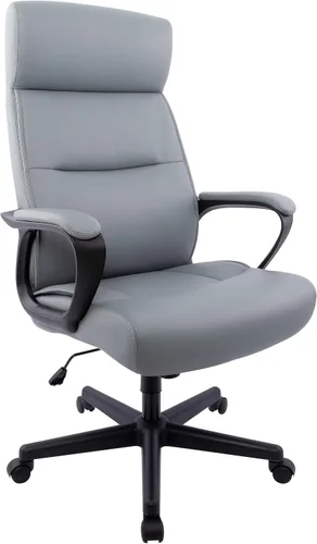 Vista 8 de STAPLES Rutherford Silla ergonómica de oficina ejecutiva y gerente, respaldo alto, altura ajustable, piel sintética Luxura, color negro