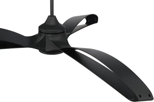 Vista 6 de Craftmade Ventilador de techo Bandeaux de 60 pulgadas con acabado negro plano, kit de luz LED (opcional), control remoto incluido, WiFi inteligente