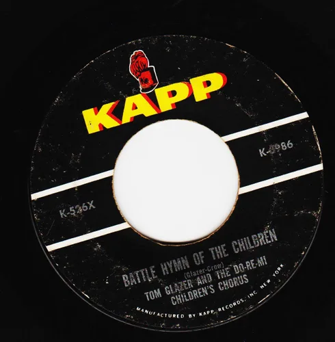 Vista 2 de TOM GLAZER AND THE DO-RE-MI CHILDREN'S CHORUS 45 RPM ON TOP OF SPAGHETTI BATTLE HYMN OF THE CHILDREN