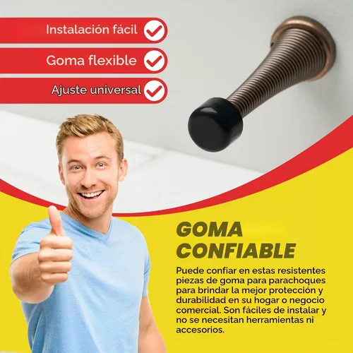 Vista 7 de Puntas de repuesto de goma prémium para tope de puerta, parachoques de puerta, tapas de bisagra de resorte para protección de pared y piso