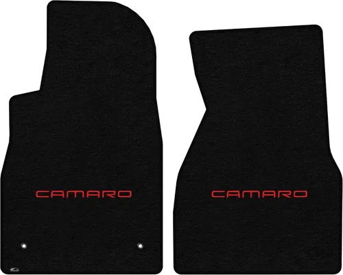 Vista 5 de Lloyd Mats Tapetes alfombrados a medida, revestimientos de lujo de primera calidad para tapetes de Chevy Camaro 1993-2002 con logotipo rojo