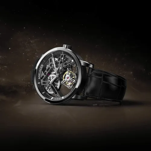 Vista 5 de Agelocer Reloj para hombre Tourbillon exclusivo dispositivo de bobinado USB 3.03oz (dispositivo de bobinado electrónico)