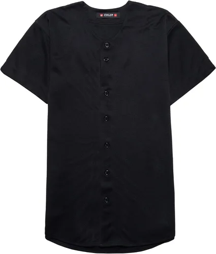 Vista 3 de EALER BJ80 Series - Camiseta de béisbol para hombre, con botones, manga corta, hipster, hip hop, uniformes deportivos