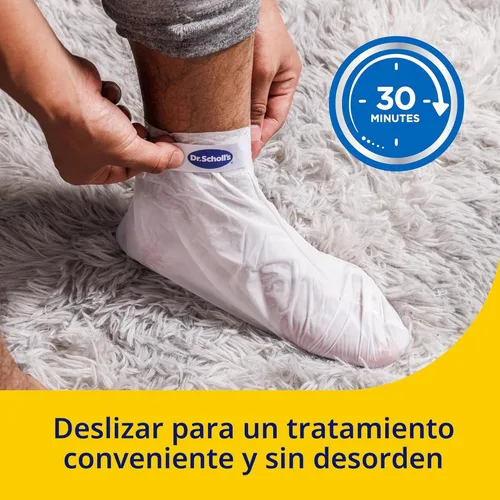 Vista 5 de Dr. Scholl's Piel Seca y Agrietada, Mascarilla para Pies Ultra Hidratante, 3 Pares de Calcetines Hidratantes: Hidrata Intensamente, Repara y Suaviza