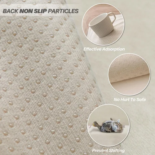 Vista 3 de NICEEC Fundas de sofá impermeables para mascotas, antiarañazos, pelo de gato, perro, a prueba de orina, funda de sofá de gran tamaño, resistente