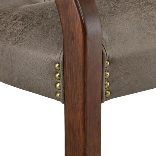Vista 8 de LEEMTORIG Sillas de comedor con ruedas y brazos, Sillas de comedor con ruedas, Sillas de mesa de póker, Sillas de madera maciza Boss Caption's Patas