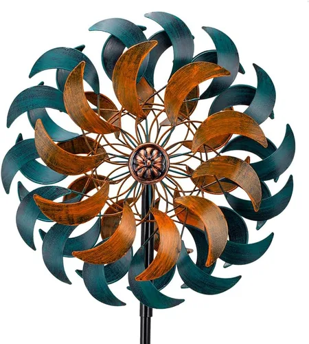 Vista 11 de Stargarden Molinillos de Viento de Metal Grandes para Exteriores, Arte de Metal para Patio, Esculturas de Viento y Molinillos para Decoraciones