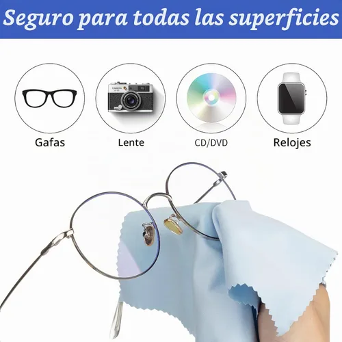 Vista 3 de Leelosp - 300 paños de limpieza para gafas de microfibra, color mixto