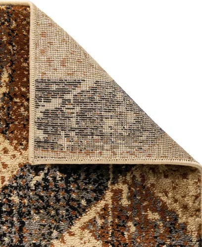 Vista 7 de Unique Loom Saturn Collection - Astra (Runner 2 pies 2 pulgadas x 5 pies 0 pulgadas, beige crema/negro)