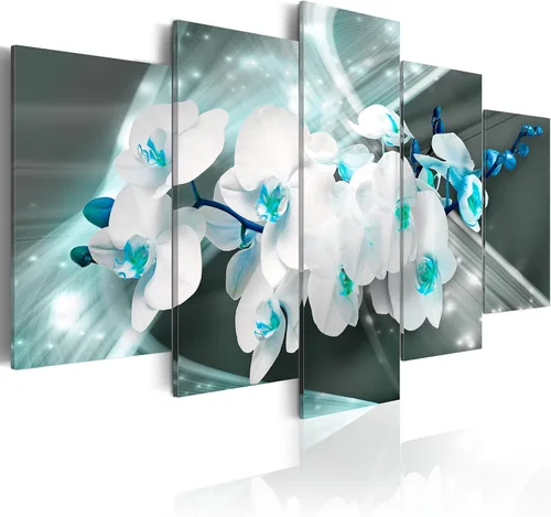 Vista 22 de Lienzo decorativo con impresión artística de diseño de orquídea de Artgeist Orquídea #01