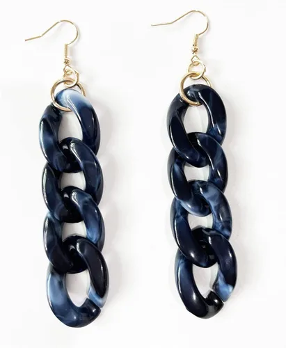Vista 5 de Conjunto de joyas de collar y gargantilla de acrílico simple para mujer, Plástico, No es una piedra preciosa