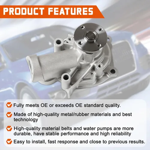 Vista 4 de Kit de correa de distribución con bomba de agua para Mitsubishi-Galant Lancer 2.4L L4 2004-2006, para 2006-2007 Eclipse 2.4L L4 piezas del mercado