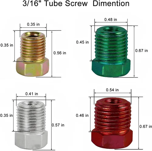 Vista 3 de MuHize Kit de línea de freno de doble tamaño (1/4 + 3/16 pulgadas), tubo de freno de níquel de cobre de 25 pies para Ford/Toyota Tacoma, resistente