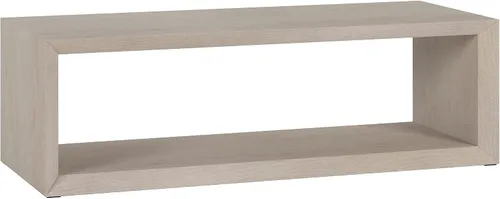 Vista 10 de Henn&Hart - Mesa de centro moderna de 48 pulgadas, color blanco haya Open lower shelf provides spacious surface and storage while keeping a modern