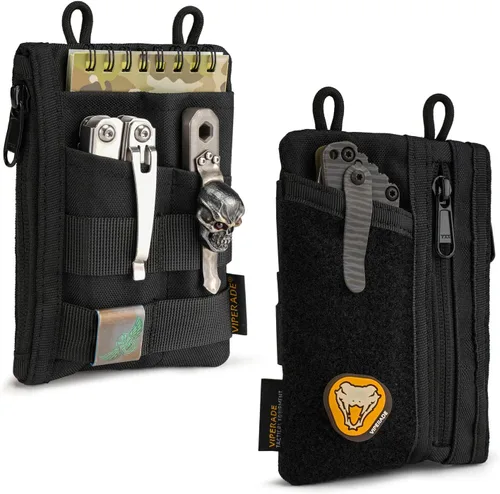Vista 9 de VIPERADE VE18 EDC Bolsa, Organizador de Bolsillo para Hombres, Organizador de Bolsillo EDC, 3 Ranuras con 2 Bolsillos con Cremallera, Bolsa