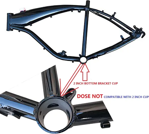 Vista 3 de Kit de conversión Juego de manivela Soporte inferior para bicicleta bicicleta inferior soporte - Bicicleta motorizada a gas