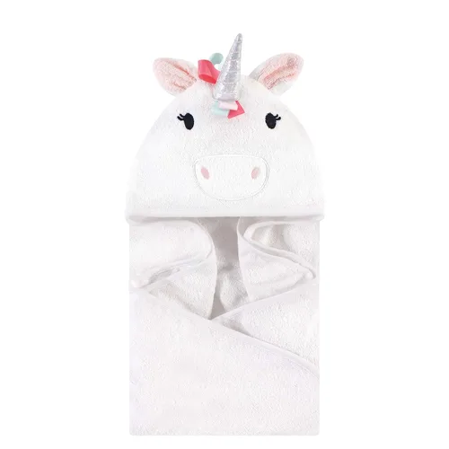 Vista 16 de Hudson Baby Toalla con capucha unisex de algodón con cara de animal para bebé, cocodrilo, talla única