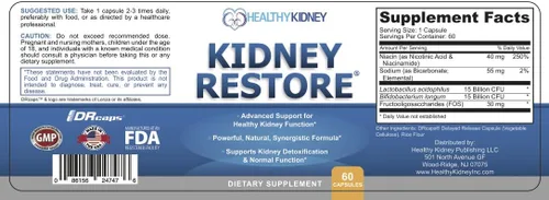 Vista 5 de Kidney Restore Suplemento de limpieza renal y salud renal + suplemento de riñón D